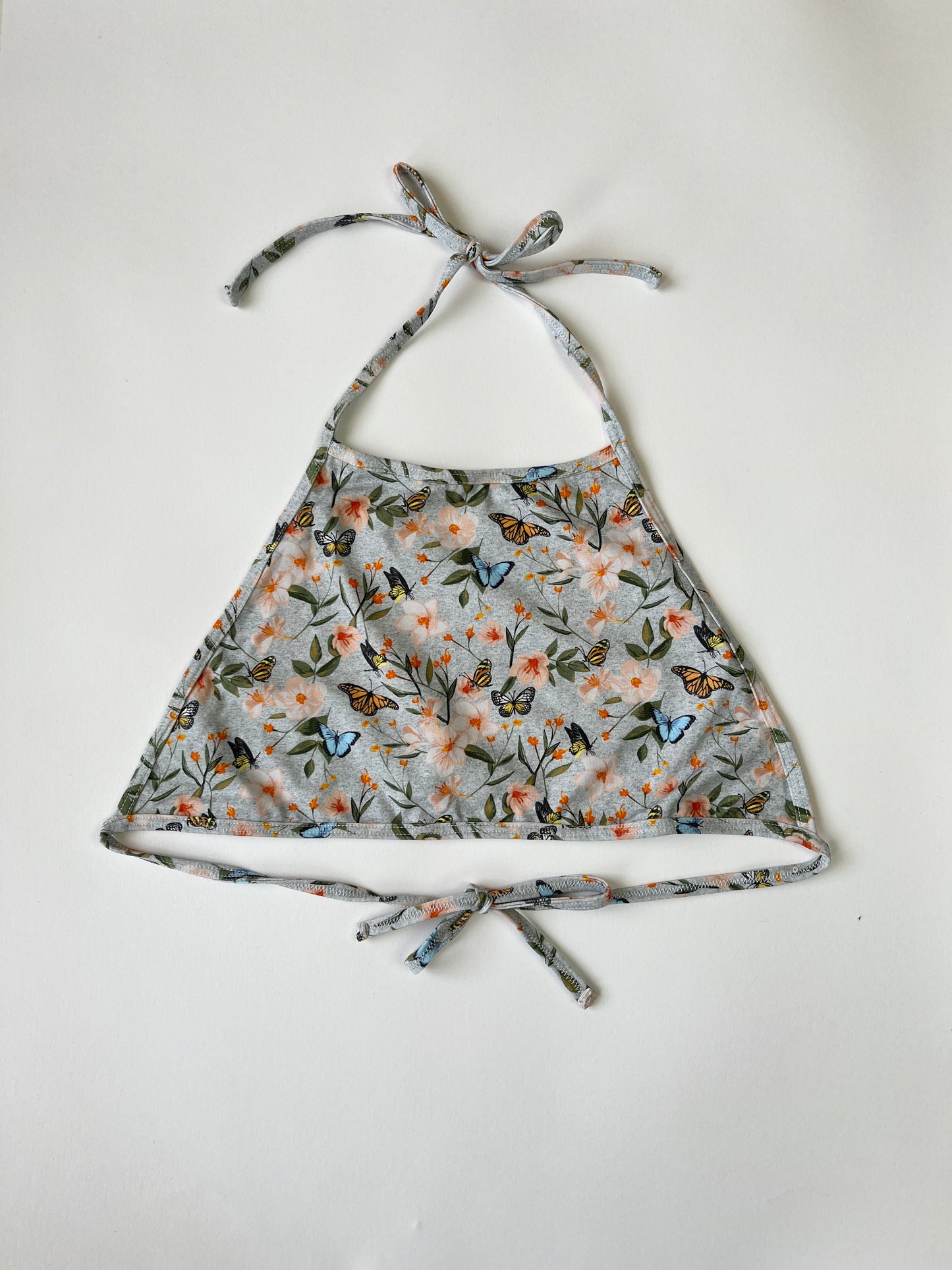 Butterfly Print Mini Halter Top - 6-12