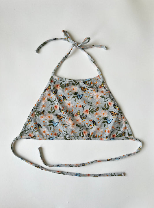 Butterfly Print Mini Halter Top - 6-12