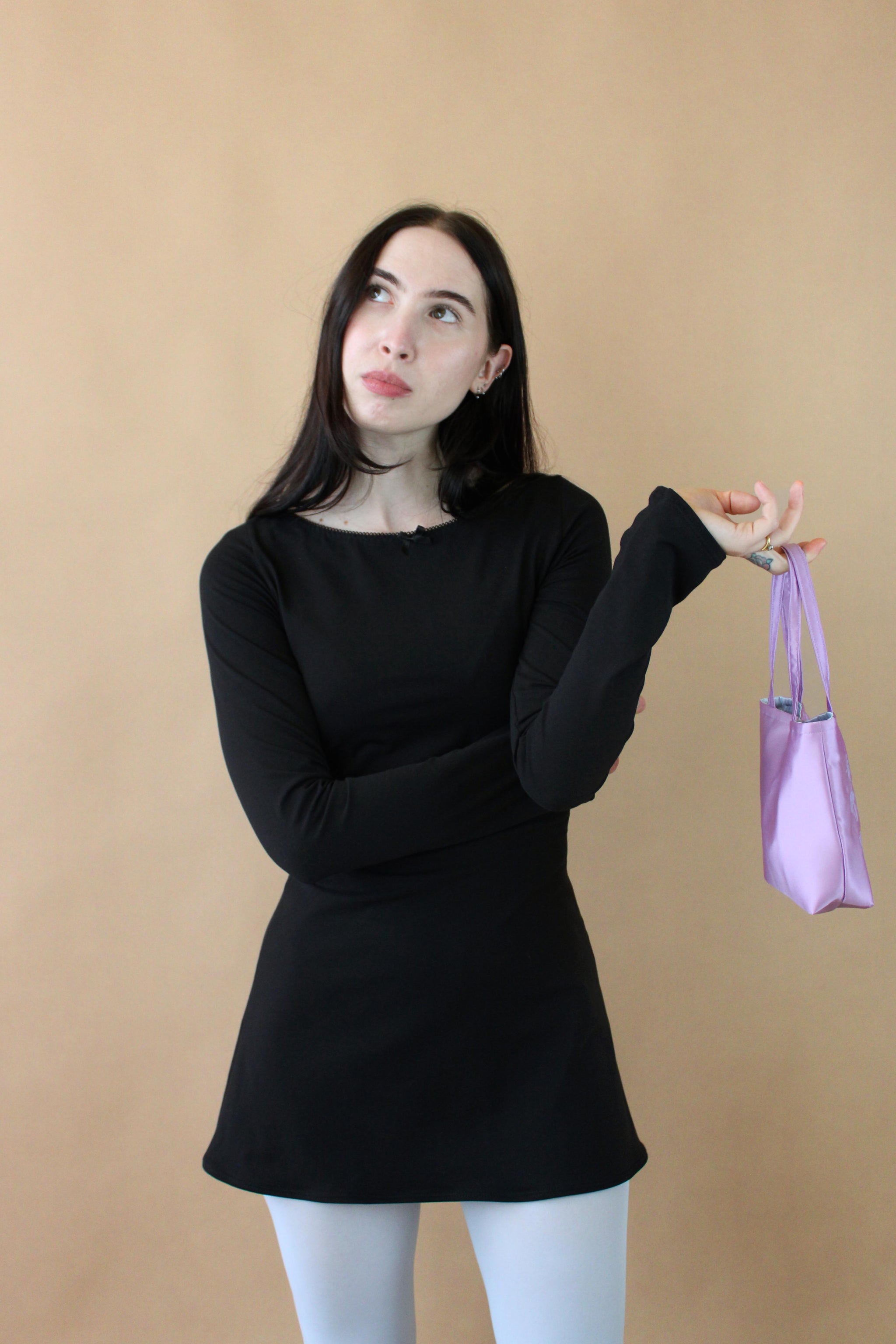 Brigitte Long Sleeve A-Line Mini Dress - Black – Evie Joynes Brigitte Long Sleeve A-Line Mini Dress - Black – Evie Joynes